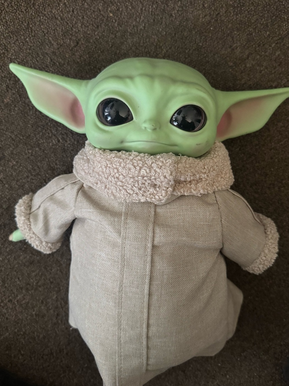 Hasbro Green Grogu Plush with Beige Robe